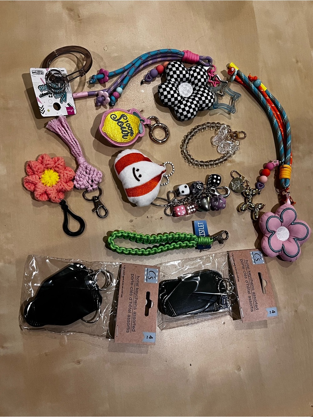 Tote bag craft bundle charms key chains patches letters bedazzle kit